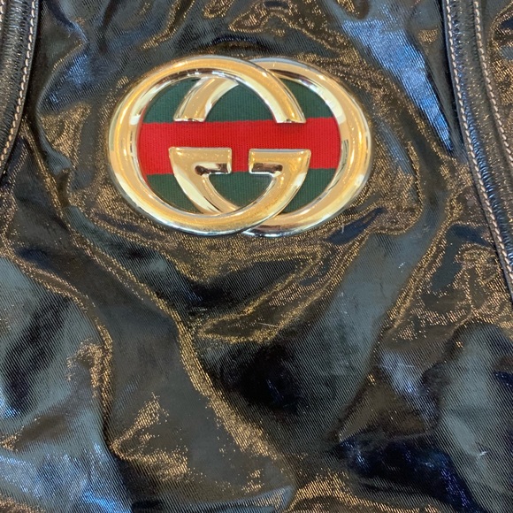 Black patent Gucci hobo bag - Picture 3 of 7